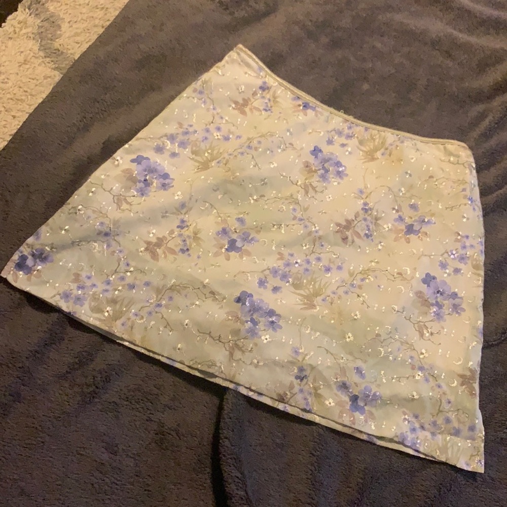 Floral short skirt